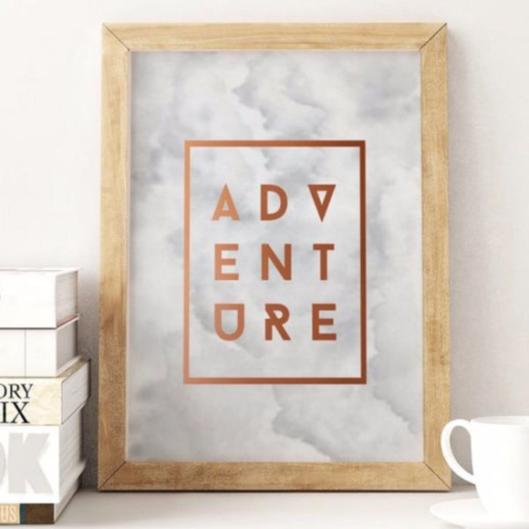 Other - Framed Adventure Marble Wall Art